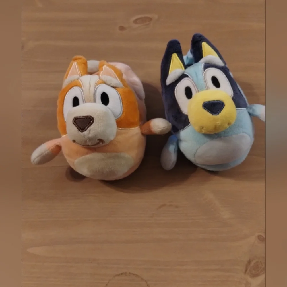 Bluey & Bingo Plush Slippers Kids Size 9/10 Soft Cartoon House Shoes
